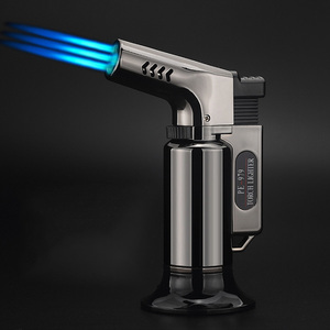 Nouveau briquet d'extérieur Bbq pistolet cigare Jet Butane gaz pistolet Cigarette coupe-vent métal tuyau allumeur - Product Image 1