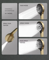S1023 ensemble de douche de plafond de luxe monté ensemble de robinet de douche thermostatique à effet pluie ensemble de douche dissimulé de haute qualité lumière LED