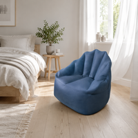 Fauteuil pouf de luxe en forme de coquille Saint-Jacques