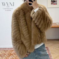 Manteau décontracté en vraie fourrure de renard pour femme, long manteau d'hiver en fourrure, vente en gros, grande taille, style doux, veste chaude 2026