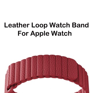 สายรัดคุณภาพสูงสำหรับสายรัด <span class=keywords><strong>applewatch</strong></span> 44มม. 40มม. ห่วงหนังแท้สำหรับ iWatch Series 7 6 5 4 <span class=keywords><strong>3</strong></span> - Product Image 5