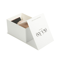 Boîte cadeau pliable en carton rigide de luxe avec impression de logo personnalisé, boîte à bougie magnétique blanche pliable