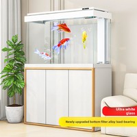 Aquarium d'extérieur grand format en verre ultra-transparent 500L-1500L avec filtre de fond intelligent et éclairage de luxe – Vente en gros usine