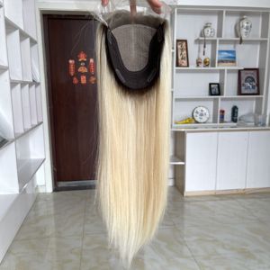 Prêt à expédier en gros : Toppers de cheveux naturels vierges européens, base en soie 6"X6.5", postiches à clipser pour femmes - Product Image 1
