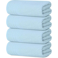 Lot de serviettes de bain en coton tissé personnalisées, séchage rapide, 50x90cm, écologiques, super épaisses et absorbantes
