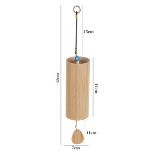Retro Bamboo Wind <b>Chime</b> <b>Bell</b> Healing Instrument Traditional Hand-Cranked Courtyard Outdoor Balcony Hanging Ornament - Product Image 6