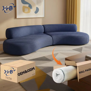 Canapé modulaire 3 places en velours nordique, style italien, design premium, tissu incurvé, mobilier <span class=keywords><strong>de</strong></span> salon, sans assemblage - Product Image 1