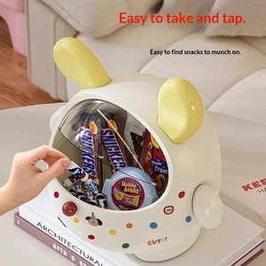 Caja de Almacenamiento de Plástico con Tapa, Diseño Creativo de Dibujos Animados, Gran Capacidad, a Prueba de Polvo, <span class=keywords><strong>para</strong></span> Artículos Diversos de Escritorio - Product Image 3