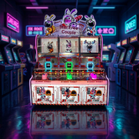 Machine de jeu à billes roulantes personnalisable pour enfants, motif lapin étoilé, pour trois joueurs, fabriquée en Chine