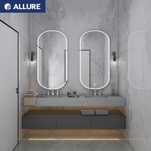 Allure Menuiserie Millwork Design Rangement Fibre Miroir <span class=keywords><strong>Sous</strong></span> Lavabo Bagno Lavabo Automatique Salle de Bain Lavabo Armoires Moderne Luxe Vanité - Product Image 3