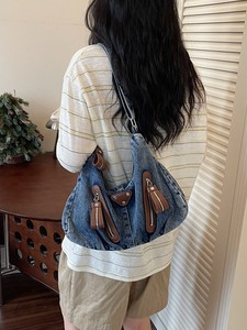 Korean Version Style Design Vintage Crossbody <b>Bag</b> for Female <b>College</b> Students Daily Travel Shopping Single Portable Cotton - Product Image 1