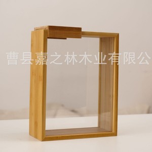 Caja de Almacenamiento de Cereales de Madera de Bambú, Rectangular, con Tapa Abatible, Color Natural, Contenedor de Alimentos para Cocina, Conservación de Frescura - Product Image 4