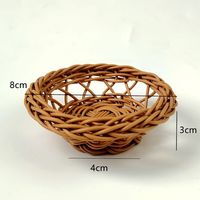 Panier à fleurs en rotin en osier pétale et panier de rangement tissé pour fête d'anniversaire de mariage fournitures décor de jardin