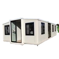 Conteneur extensible de 40 pieds (20 pieds) – Maison préfabriquée moderne et contemporaine, pliable et mobile, pour petit bureau, en panneaux sandwich d'acier