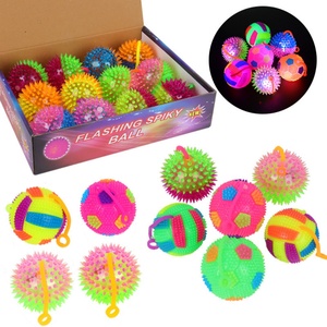 Flashing Spiky Rubber <b>Balls</b> Light up Fidget Spiky Toy Stress Relief <b>Led</b> Flashing Spiky <b>Balls</b> Rope Flash Squeaky 6.5 Football - Product Image 2