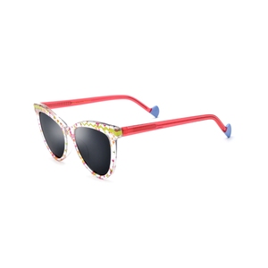 Lunettes de soleil œil de chat, monture colorée, verres miroir roses, protection UV 100%, pour femmes adultes - Product Image 5