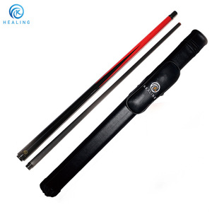 Queue de billard en fibre de carbone Healing, rouge et noire, avec étui, durable, pour le jeu de la neuf balles - Product Image 2