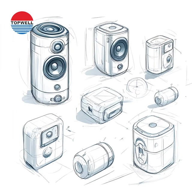 Portable BT Speaker Plastic Enclosure Custom Product Design Industrial Development Prototype Injection Mold Manufacture Supplier