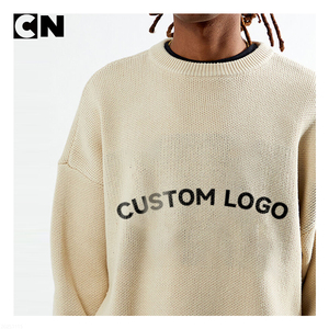 Suéter con Certificación BSCI, Fábrica de Suéteres, Suéter Personalizado con Letras Jacquard, de Algodón y Poliéster, Tejido Grueso, para Hombre, Otoño Invierno - Product Image 3