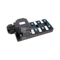 Caja de Distribución Marina M12 de 6 Puertos, Canal Único, Indicación LED PNP, Cuerpo Estándar, Interfaz PCB con Caja de Conexiones