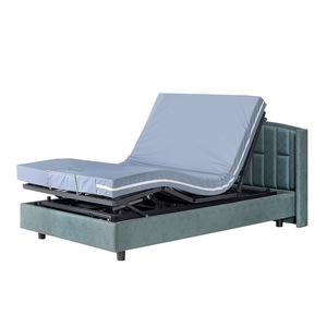 Lit médicalisé multifonctionnel électrique vert paon avec réglage en hauteur pour les soins aux personnes âgées, utilisation en chambre - Product Image 1