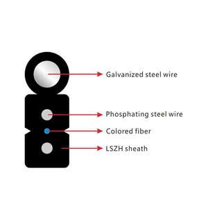 GJYXCH-Netzwerk Ftth Drop-Kabel <span class=keywords><strong>2</strong></span>-adriges Outdoor-Drop-Glasfaser kabel 1 <span class=keywords><strong>2</strong></span> 4 6 8 12-adrige Kommunikation - Product Image 2