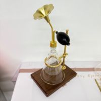 Botol Parfum Kuningan 300ml, Botol Uji Minyak Esensial Aroma Kopi, Alat Pamer Aroma Parfum Kuningan, Botol Parfum Segitiga