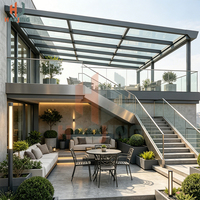 Abri de Pluie Manuel Extérieur en Aluminium, Structure en Alliage Antirouille, Résistant aux Intempéries, Protection UV, pour Patio, Porte de Maison, Balcon