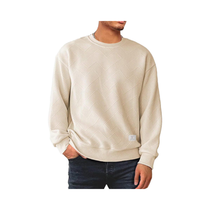 Sudadera de Forro Polar Personalizada ZY para Hombre, Cuello Redondo Holgado, Manga Larga, Informal, de Invierno, Color Sólido, 100% Algodón, Antibolitas, Digital - Product Image 1