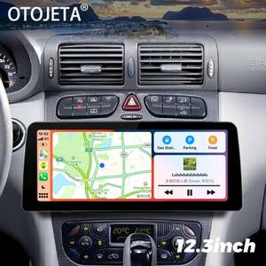 Lecteur vidéo de voiture Android 12,3 pouces, autoradio stéréo pour BENZ Classe C W203 2002-2003 Classe CLK W209, GPS, multimédia, Carplay, autoradio - Product Image 1
