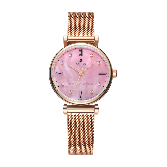 Japanese Quartz Movement Women's Luxury Wristwatch Stainless Steel Diamond Leather Pointer Fashion Japanese Quartz Watches for
