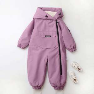 Traje de Nieve para Recién Nacido, Mono de Invierno con Capucha de Forro Polar para Bebé Niña o Niño, Conjunto de Ropa para Bebé - Product Image 1