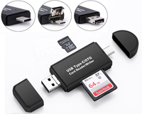 Lector y escritor de tarjetas 3 en 1 USB tipo C OTG SD/Micro/TF externo superventas