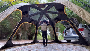 Usine directe ODM mise à niveau <span class=keywords><strong>Camping</strong></span> en plein air multi-connexion SUV hayon arrière Van voiture hayon tente Extension Oxford tissu dôme tente - Product Image 2