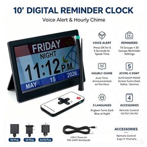Reloj Electrónico de Pantalla Grande de 10 Pulgadas CK 100 STD Marca ZKM Marco de Plástico ABS Reproducción Completa de <span class=keywords><strong>Video</strong></span> y Audio MP4 y MP3 - Product Image 2