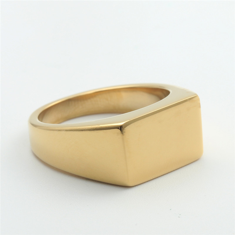 10mm wide gold glossy finish (US size)