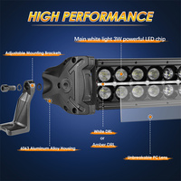 Faisceau combiné de 32 pouces 180W lumière blanche principale ambre ou barre lumineuse LED DRL blanche avec faisceau de câbles automatique et interrupteur