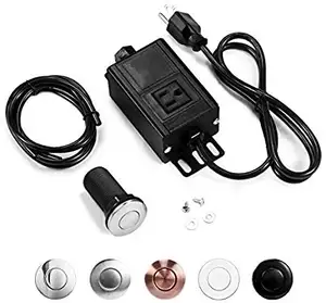 Werks angebot Single Dual Socket Luftdrucksc halter Kit schwarz Messing Druckknopf Insinkerator Wirbelsturm Müll entsorgung