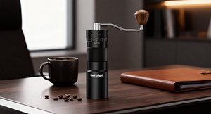 เครื่องบดกาแฟแบบ<span class=keywords><strong>มือ</strong></span><span class=keywords><strong>หมุน</strong></span>อลูมิเนียมอัลลอยด์ปรับได้ พร้อมด้ามจับไม้วอลนัท - Product Image 6