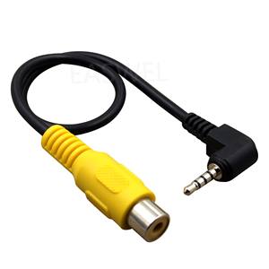 General Black AV-in Converter Video <span class=keywords><strong>Cable</strong></span> Câble adaptateur mâle stéréo 2.5mm vers RCA - Product Image 1