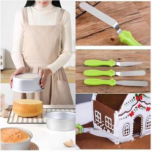 Juego de 3 Espátulas para Repostería de Acero Inoxidable, Ecológicas, Aptas para Horno, para Decoración de Pasteles con Plato Giratorio - Product Image 2