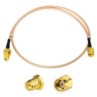 Câble d'extension Wi-Fi 2,4 GHz RP-SMA mâle vers RP-SMA femelle traversant le panneau, câble d'extension sans fil RP-SMA RG316