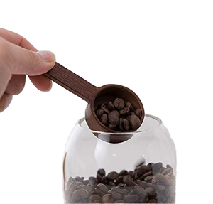 Großhandel Small Size Esslöffel Kaffees chaufel und Teelöffel Set Buche Holz Silikon Messlöffel für gemahlenen Kaffee Tee - Product Image 6