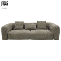 Canapé Chesterfield moderne beige trois places en forme de L avec housse amovible et lavable, rembourrage en éponge, pour appartement, salon, hôtel, en bois