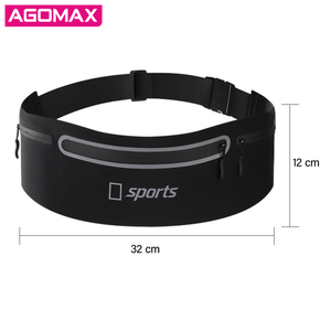 OEM Adjustable <b>Elastic</b> Waterproof Waist Bag Lycra-fabric Side Zipper Compact Running <b>Belt</b> for Waist - Product Image 4