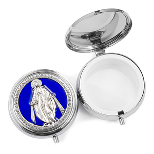 Pendentif boîte à chapelet Vierge Marie en alliage <span class=keywords><strong>de</strong></span> zinc <span class=keywords><strong>de</strong></span> haute qualité, classique, coloré, avec finition émail goutte d'huile - Product Image 4