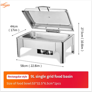 Chauffe-plats rectangulaire en acier inoxydable pour <span class=keywords><strong>buffet</strong></span> de restauration, <span class=keywords><strong>design</strong></span> innovant - Product Image 2