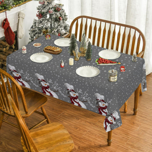 Mantel Navideño para Mesa de Comedor, Personalizado, Lavable, de Poliéster, para Decoración de Fiestas en Casa - Product Image 4