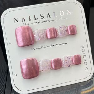 Ongles artificiels faits main à couverture complète, à presser, pour les orteils, <span class=keywords><strong>en</strong></span> <span class=keywords><strong>gel</strong></span> souple nude - Product Image 1