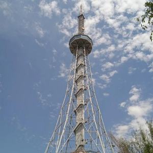 Torre de Línea Eléctrica de Alta Tensión con Brazos Transversales, Cable a Tierra, Soportes de Pico y Aisladores para Sistemas de Transmisión Aérea - Product Image 2